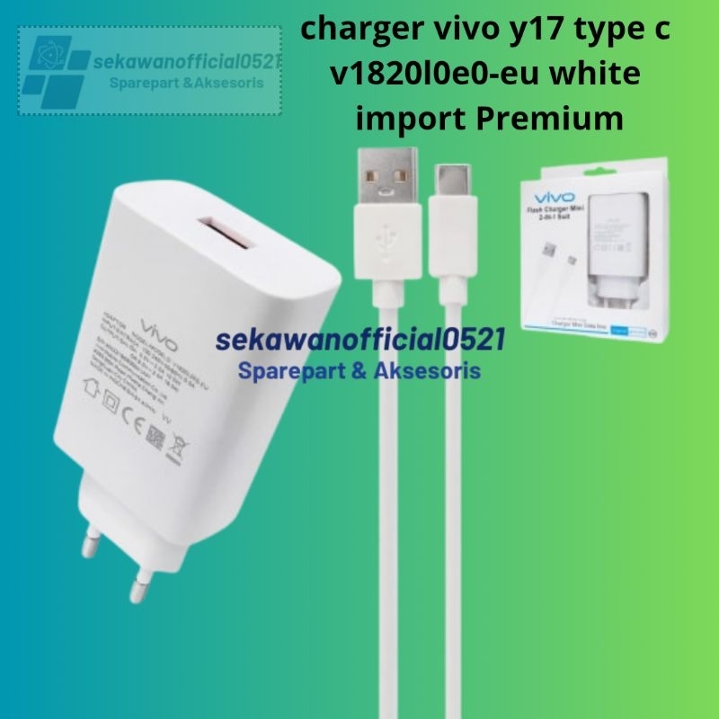 VIVO Y17 TYPE C V1820L0E0-EU IMPORT Premium White CHARGER