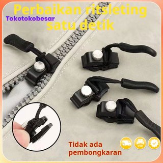 3-12PCS Kepala ritsleting yang dapat dilepas, kepala ritsleting tarik universal untuk jaket pakaian