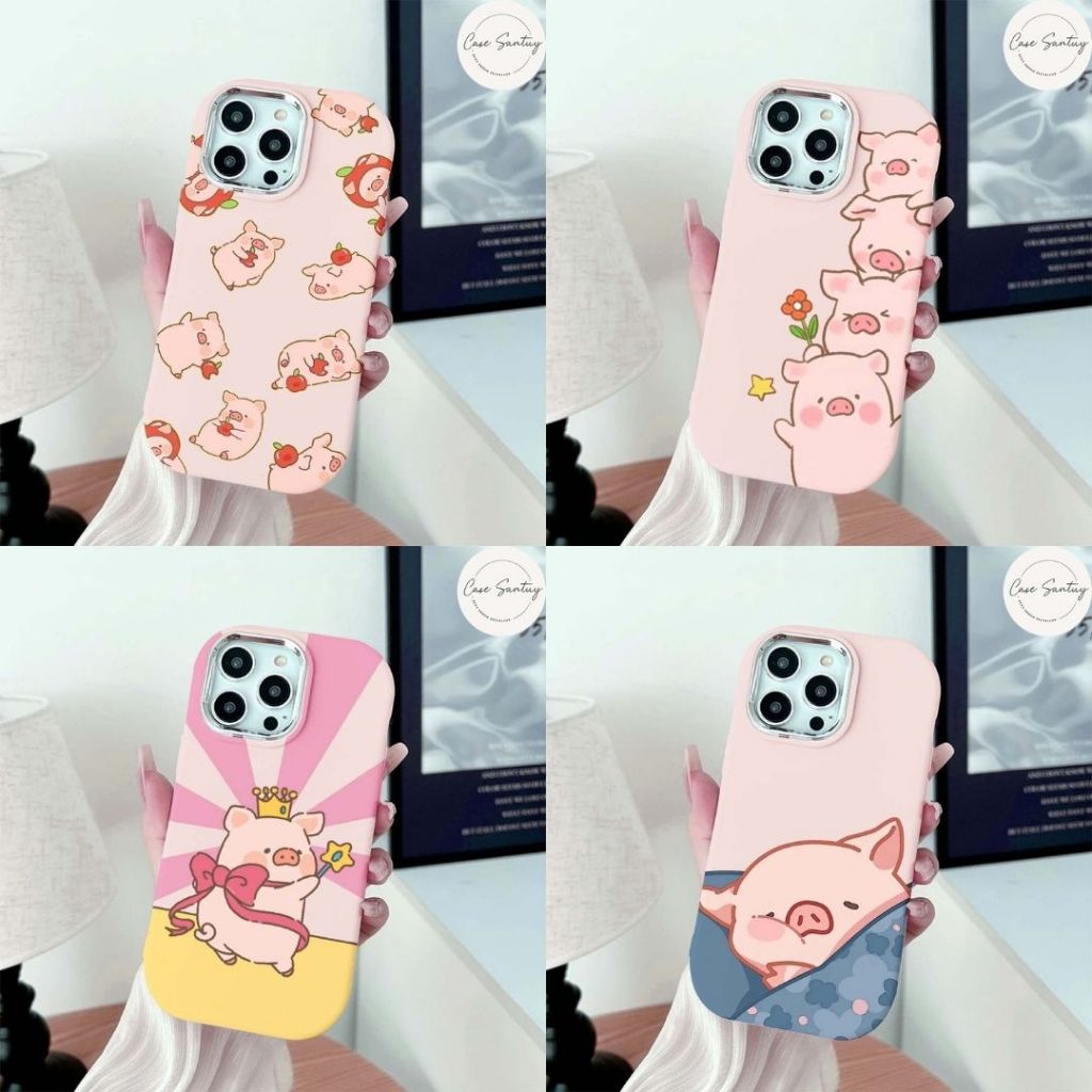 น่ารัก Lulu The Piggy Aesthetic Softcase สําหรับ Redmi A3 A1 A2 9 9A 9C 10A 10 9T 10 12 12C 13C 13 1