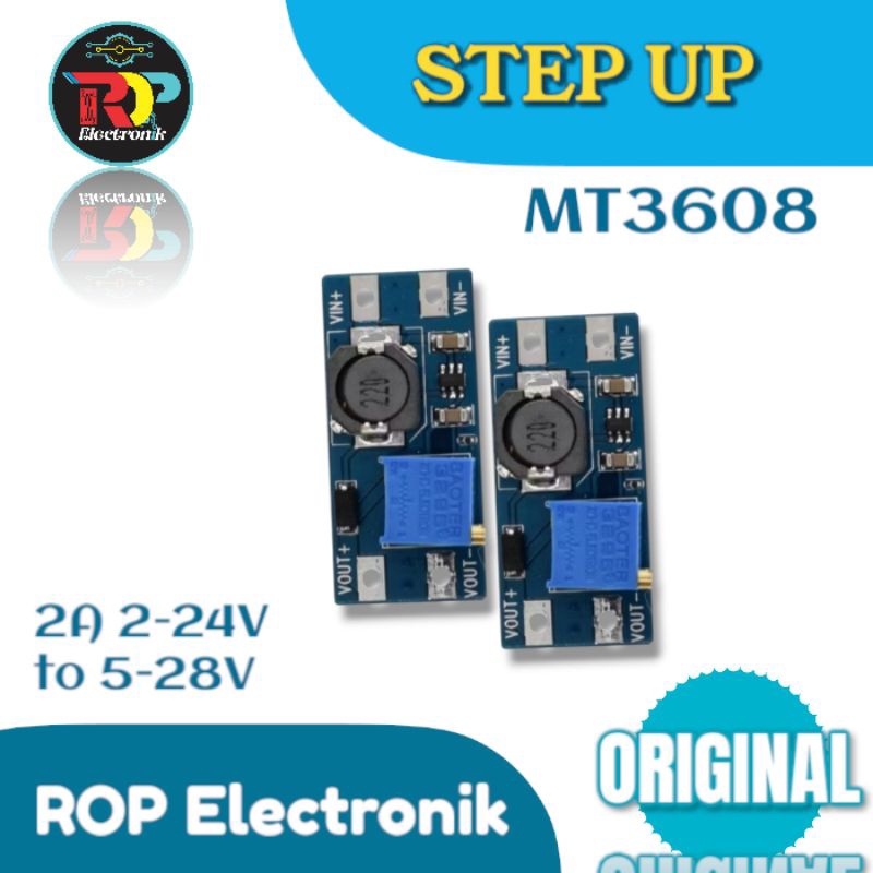 MT3608 DC-DC 2A Step Up Boost Converter โมดูล Mini Power Booster