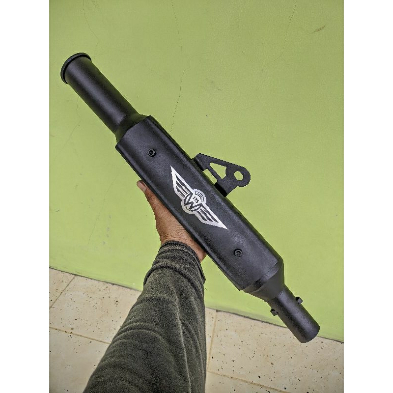 CUSTOM W175 EXHAUST FULL COUTURE + โลโก้เลเซอร์