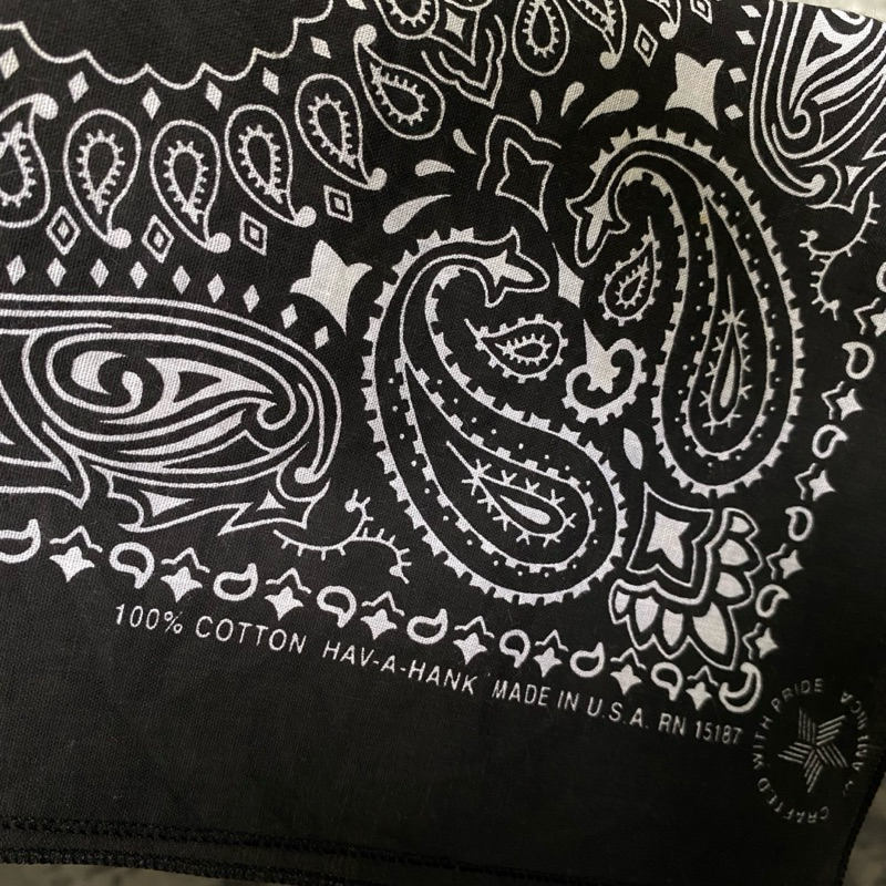 วินเทจ HAV-A-HANK WESTERN PAISLEY PATTERN BANDANA (Made In USA)