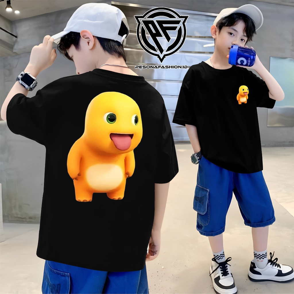 NAILONG สีเหลือง DINO เสื้อยืดสําหรับเด็กและผู้ใหญ่ UNISEX ผู้ชายและผู้หญิง / NAILONG DINO สีเหลืองเ