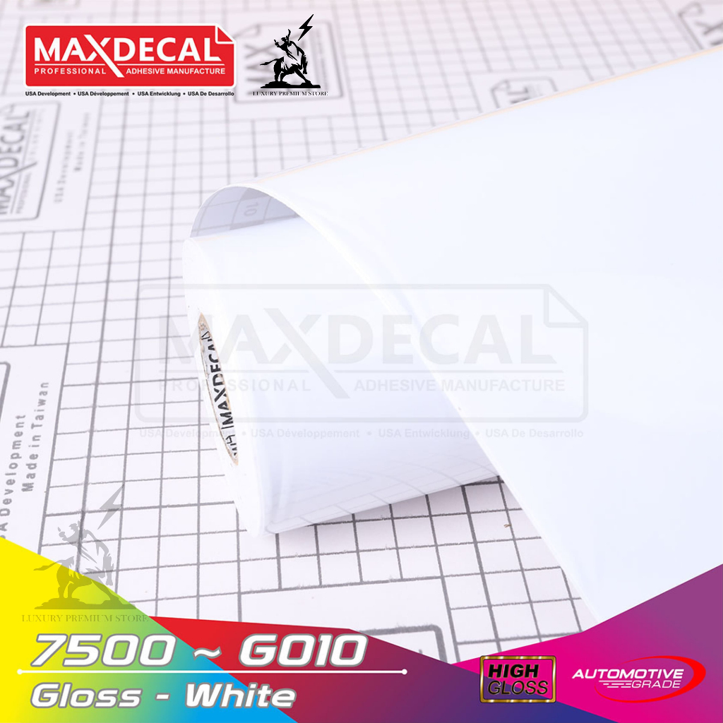 Maxdecal Gloss White Sticker 7500-G010