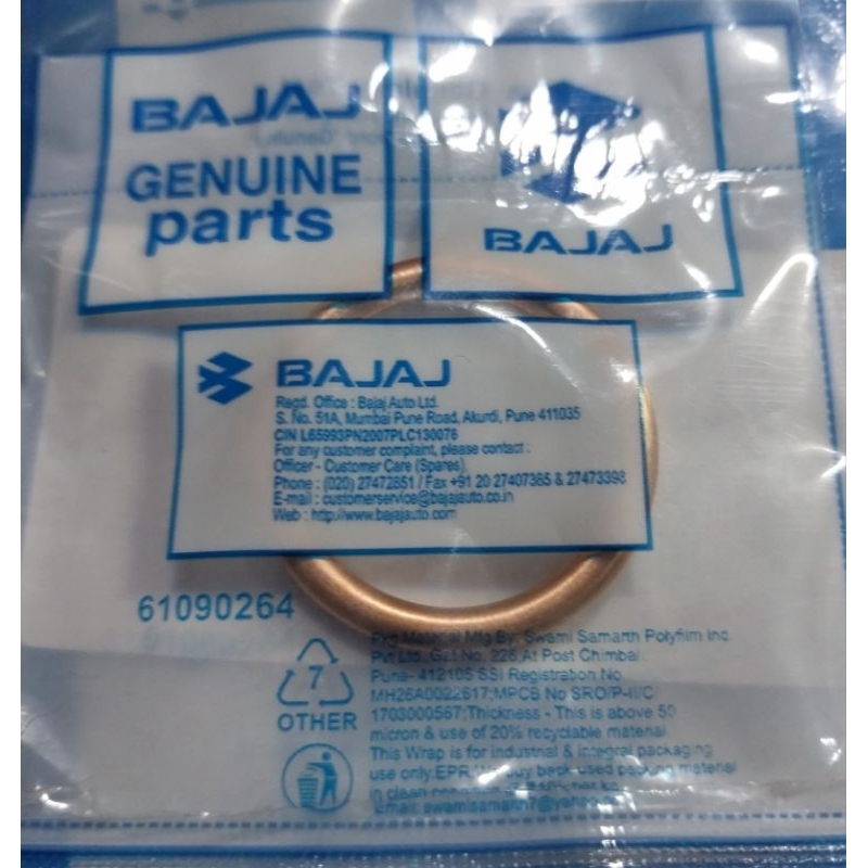 ปะเก็นท่อไอเสีย Pulsar Xcd125 และ Pulsar 135Ls ดั้งเดิม