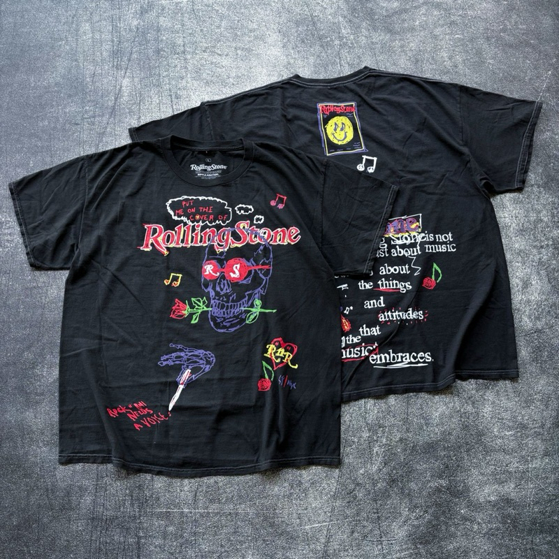 เสื้อยืดวงดนตรี Rolling Stone Magazine Doodles อย่างเป็นทางการ