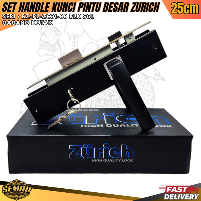 ใหม่!!! บ้านล็อคประตู 1 ชุดขนาดใหญ่ 25 ซม. MINIMALIST รุ่น SQUARE HANDLE ZURICH TYPE88 HANDLE