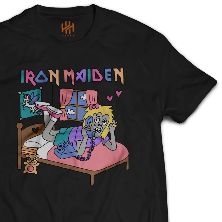 KATUN Iron Maiden เสื้อยืดวง Distro Hooka Combed Cotton