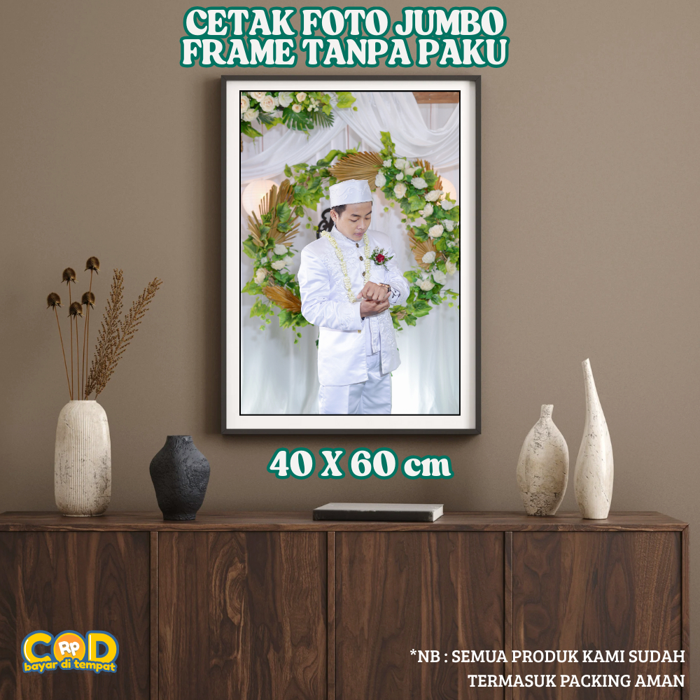 PHOTO PRINTING + JUMBO FRAME 16R 40X60CM EXCLUSIVE FRAME (ป้ายสํารอง / เราสนับสนุน / นําเสนอ)