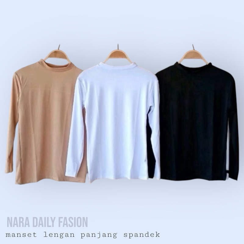 NDF เสื้อเชิ้ตแขนยาวคลุมคอสแปนเด็กซ์ PREMIUM