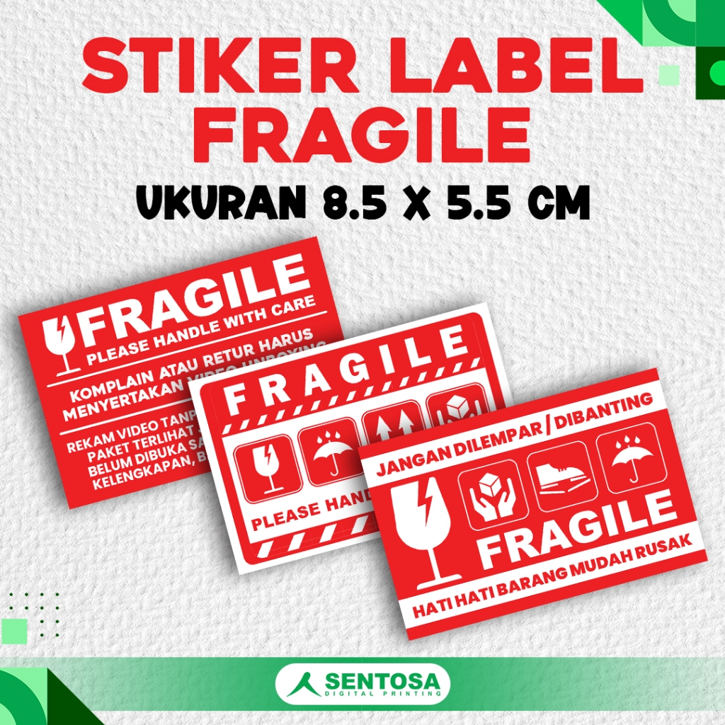 FRAGILE LABEL STICKER/HEART STICKER, EASY TO DAMAGED ITEMS