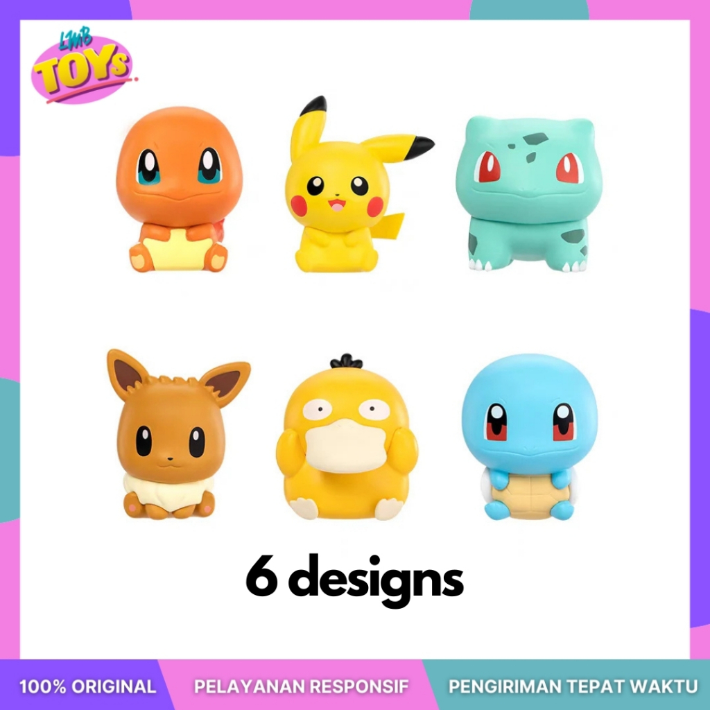 LMB Toys ของแท้ 100% - Funism Pokémon Blind Box Mini Adventure - Pikachu Psyduck Eevee Squirtle Bulb