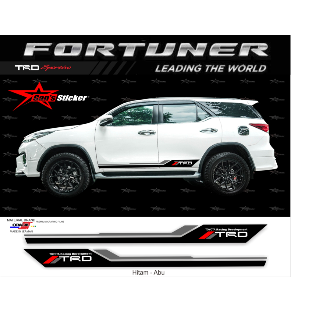 Toyota Fortuner Sticker Toyota Fortuner TRD Sportivo Door Sticker