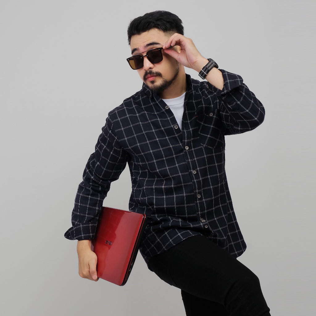 KEMEJA PAKAJI Premium Mens Flannel Shirt Premium Flannel Mens Casual Shirt 001