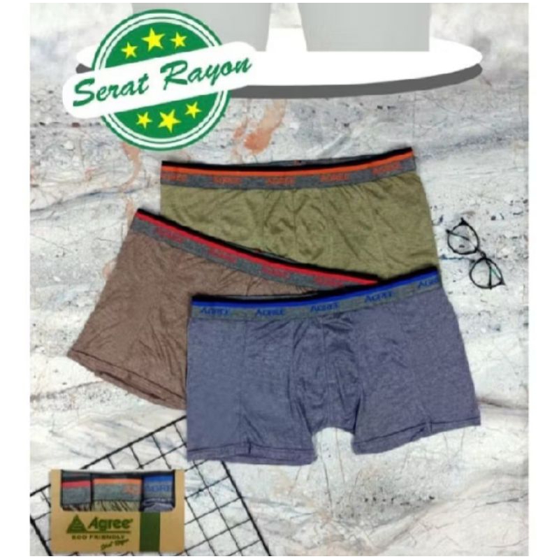 (3ชิ้น) กางเกงในชายผู้ใหญ่ บ็อกเซอร์ชาย ซีดีชาย GAREE AEF002