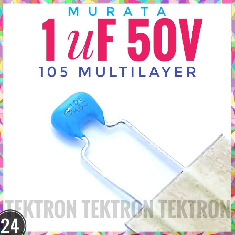 MURATA 1uF 50V Monocap Multilayer MLCC 105 เซรามิคเซรามิคญี่ปุ่น ORI
