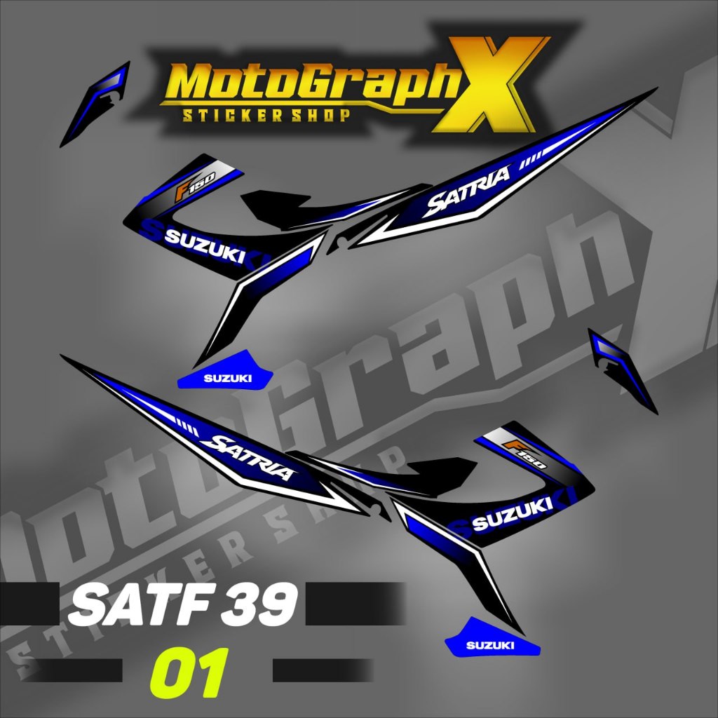 SATRIA FU FACELIFT STICKER RACING STAR SAFF 39 แถบตัวแปร