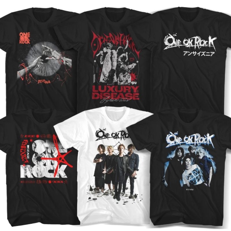 ONE OK ROCK Series Band Music เสื้อยืดสําหรับผู้ใหญ่ระดับพรีเมียมสําหรับผู้ชายและผู้หญิงหนา 24 วินาท