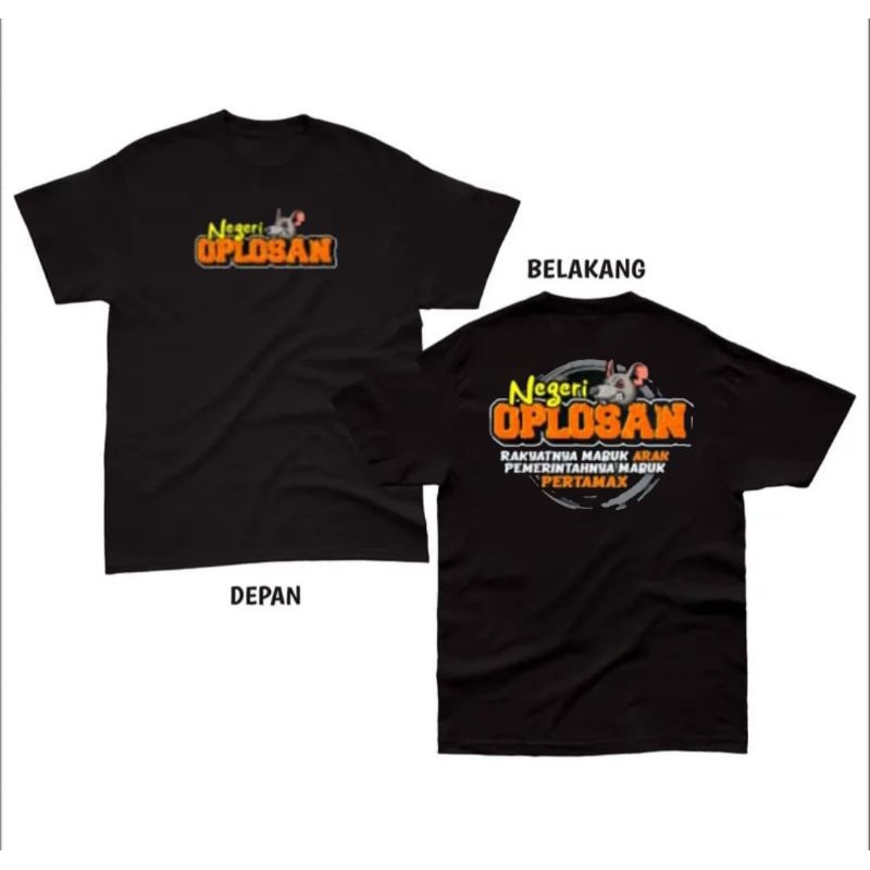 เสื้อยืดสีดํา NEGERl OPL*SAN VIRAL DISTRO KEKINIAN