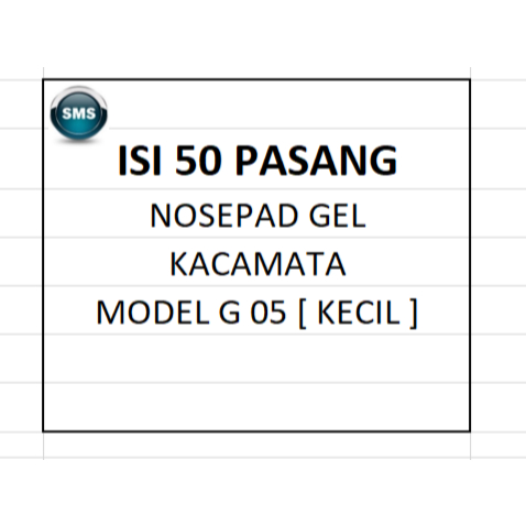 [ 50 PAIRS ] SMALL G05 GLASSES NOSEPAD [1 PACKAGE = 50 PAIRS ]