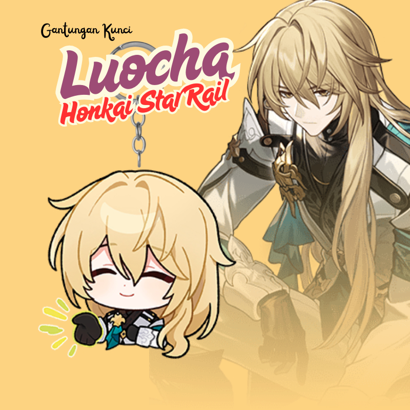 พวงกุญแจ GANTUNGAN Luocha HSR | Luocha Honkai Star Rail พรีเมี่ยมเลเซอร์ตัด UV พวงกุญแจอะคริลิค | พว