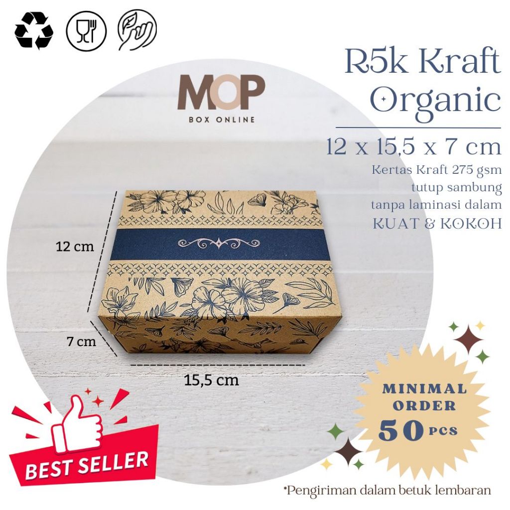 R5 คราฟท์ออร์แกนิกเค้กกล่อง 12x16 กล่องขนมกล่องเค้กขนมปังกล่องขนม 16x12 กล่องสีฟ้าขัดขวางความงามสมัย