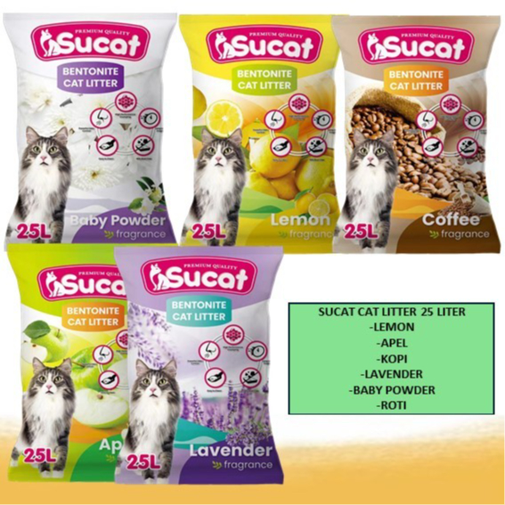 (SUCAT SAND 25 LITERS) / BENTONITE SAND / CAT SAND / CAT LITTER
