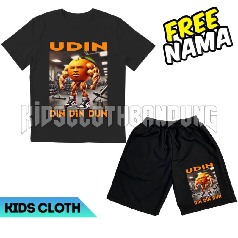 FREE NAME CHILDRENS T-SHIRT SET CHILDRENS PANTS UDIN DIN DIN DUN CHILDRENS T-SHIRT CHILDRENS SHORTS 