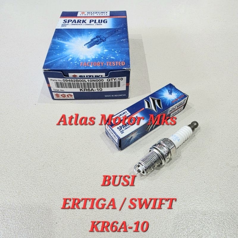 [1PC][KR6A-10] SPARK PLUG สําหรับ SUZUKI ERTIGA / SWIFT / SPLASH / KARIMUN ESTILO / KARUN WAGON R / 