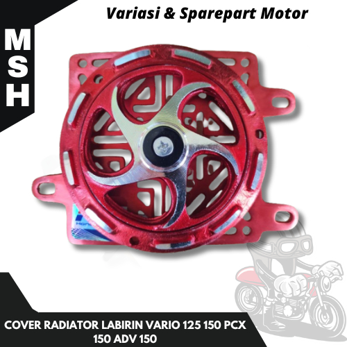 MERAH Labyrinth ฝาครอบหม้อน้ํา Vario 125 150 PCX 150 ADV 150 ชุดหมุนเสี้ยวสีแดง