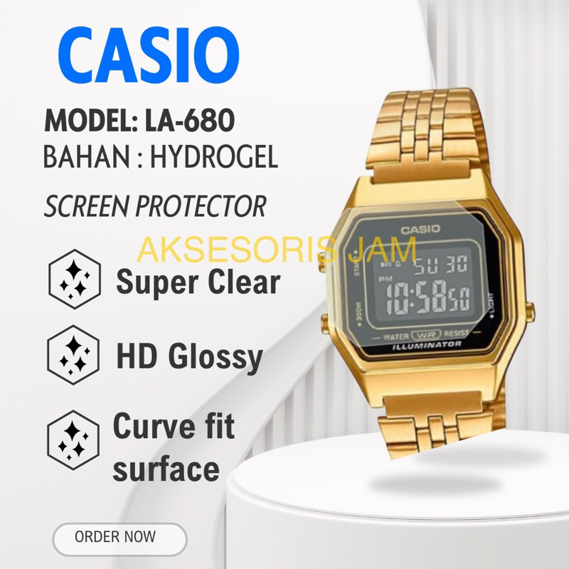 LAYER ANTI-SCRATCH HYDROGEL WATCH CASIO LA-680WA LA 680WA LA680 LA 680 SCREEN PROTECTOR / GLASS PROT