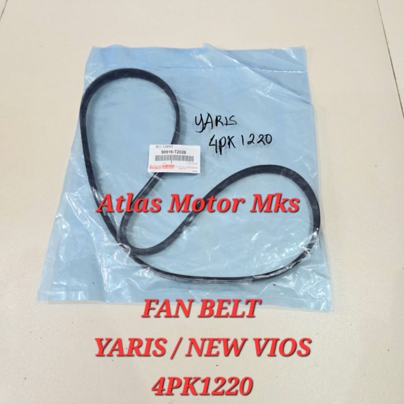 [1PC][4PK1220] FAN BELT VBELT TOYOTA YARIS BAKPAO GEN 1 / NEW VIOS GEN2 "2007-2013"- TOYOTA 4PK1220