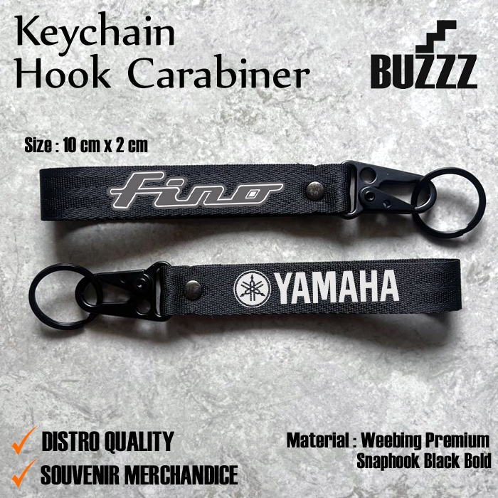 GANTUNGAN FINO KEY - YAMAHA FINO CARABINER - YAMAHA FINO KEY CHAIN - สายพวงกุญแจสีดํา FINO HOOK