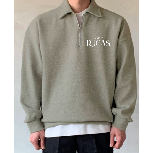 UNISEX SWEATER RUGBY SWETER RUGBY DISTRO SWETER SWEATER ZIPPER COLLAR SWETER