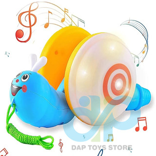 Mainan Edukasi Siput Goyang Ada Musik & Lampunya Free Baterai  - Mainan Siput Tarik Untuk Anak PAUD