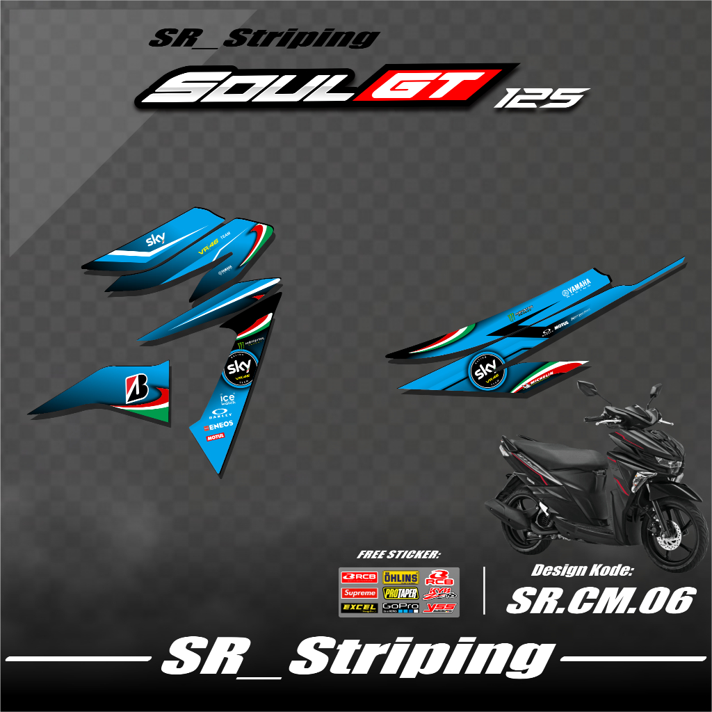Soul GT 125 Striping / Soul GT 125 สติ๊กเกอร์ / Soul GT 125 สติ๊กเกอร์ Variation Yamaha Soul GT 125 