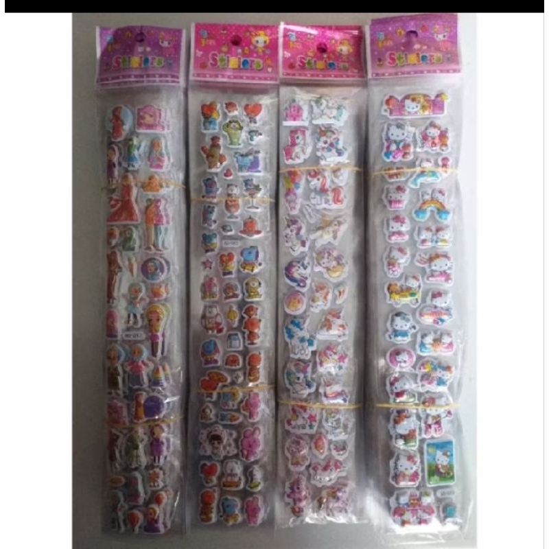 J ( J16 ) RAISED CARTOON CHARACTER STICKERS / CUTE MOTIF STICKERS / DECORATION