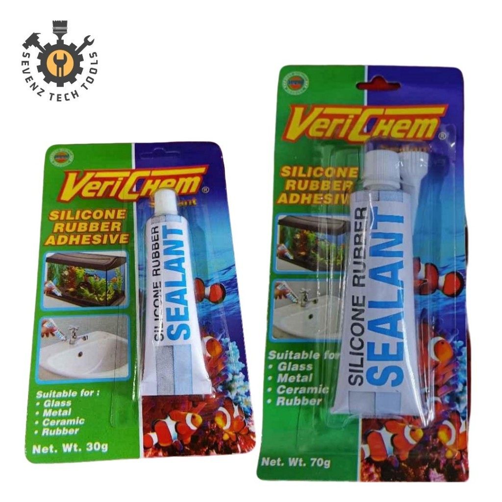 VERICHEM ซิลิโคน GLASS GLUE AQUARIUM 30/70 GRAM / กาวยางซิลิโคน SUPER GOOD GLASS GLUE ODOL