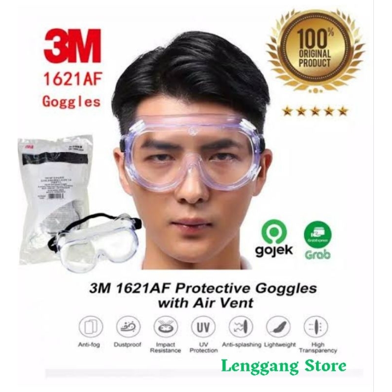 แว่นตา 1621AF ดั้งเดิม - แว่นตา Google Lab | เลนส์ใส ANTI-FOG