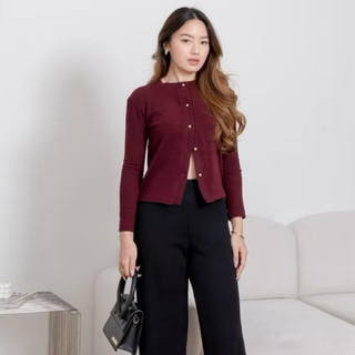 GUSTIstore| Lizzie Cardigan - Atasan Wanita Lengan Cardigan Panjang Kancing