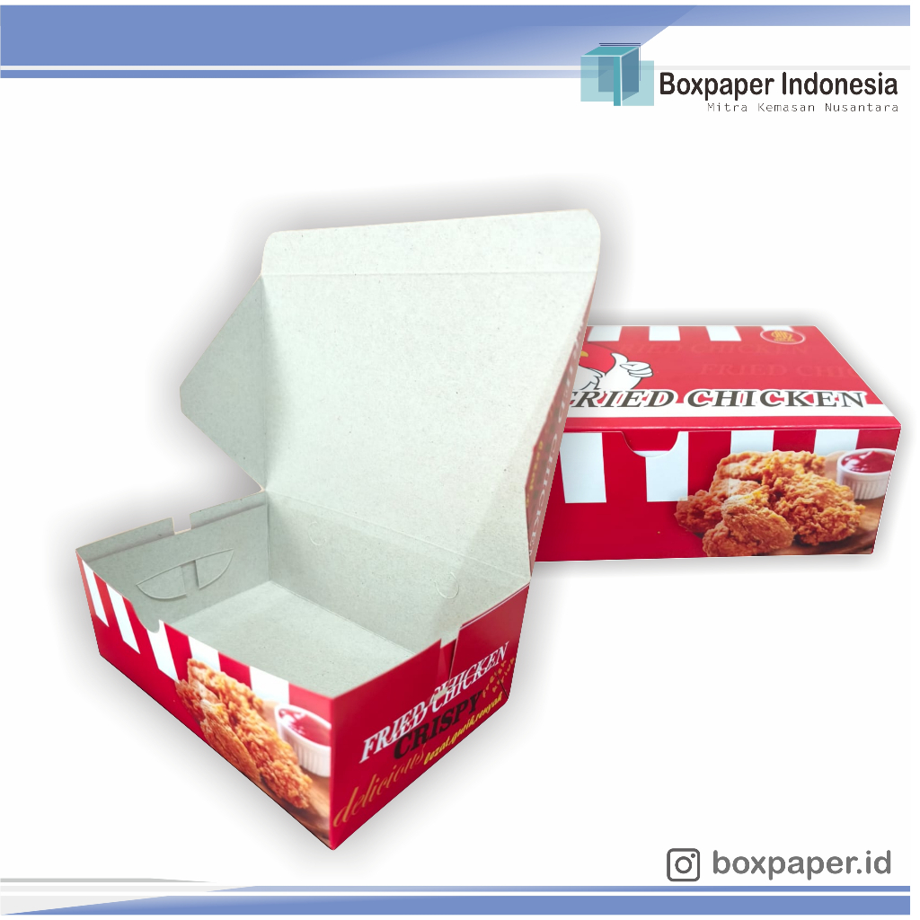 (25 ชิ้น) กล่อง KFC กระดาษบรรจุภัณฑ์อาหารไก่ทอดไก่ทอดย่างข้าวผัด Geprek Penet