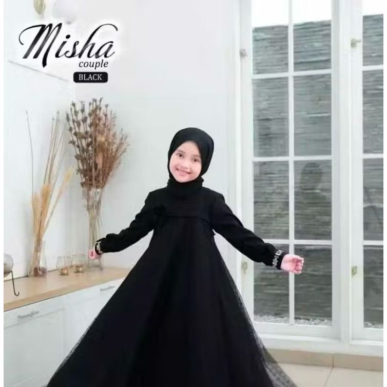 Misha ชุด Baju Kurung เด็กเสื้อผ้ามุสลิมสาวเสื้อผ้ามุสลิมหนึ่งชุดเด็ก MISHA ชุด