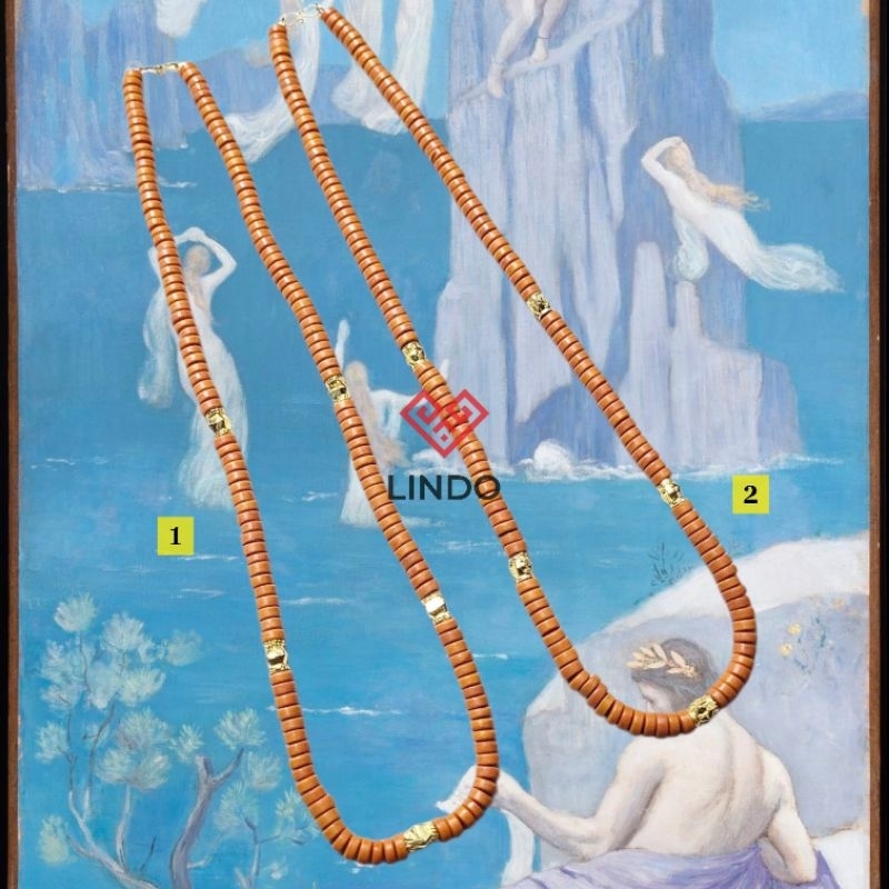 สร้อยคอลูกปัด Ata ทองเหลือง Toraja (ทองโครเมียม) (รหัส: DE1017710)