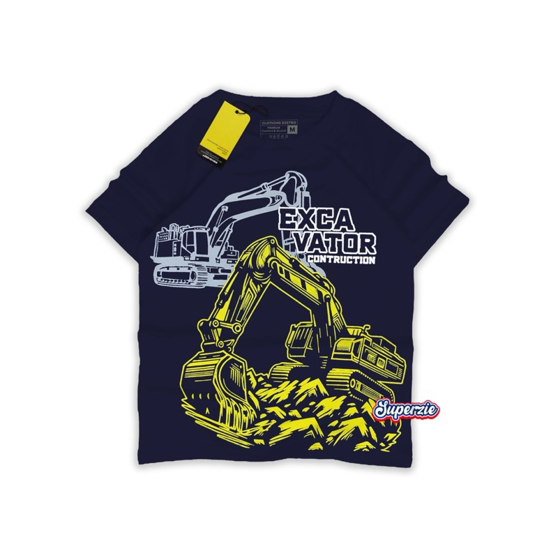 เสื้อยืดเด็กชายอายุ 3-12 ปี Excavator Tees superzie