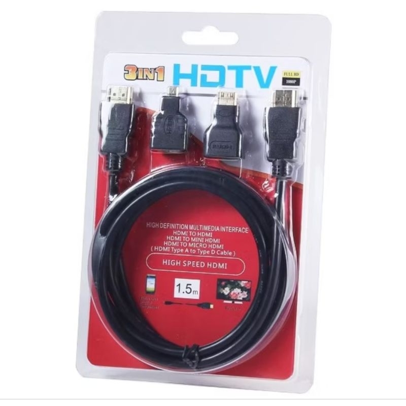 สาย hdmi 3 in 1 hdtv mini hdtv micro