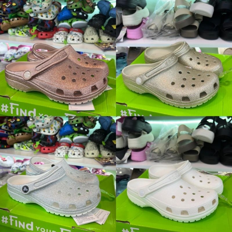 รองเท้าแตะ Crocs Classic Glitter Clog / Crocs Glitter / crocs Classic Glitter Clog