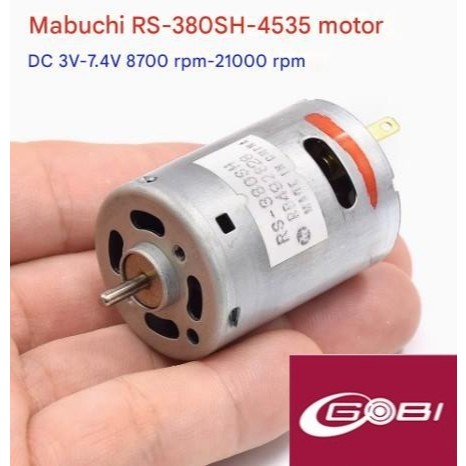 มอเตอร์แปรงถ่าน DC RS-380SH-4535 ความเร็วสูง (380LX)