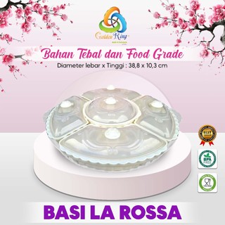 BASI LA ROSSA /Nampan Saji Makanan / Alat bulat Makan Kitchenware Piring/Basi prasmanan