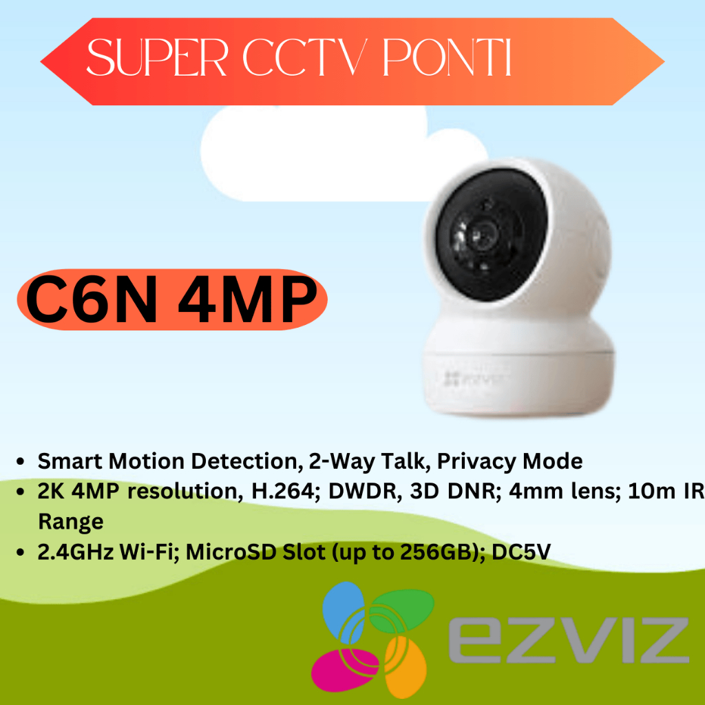 กล้องวงจรปิด WIFI EZVIZ C6N 4MP