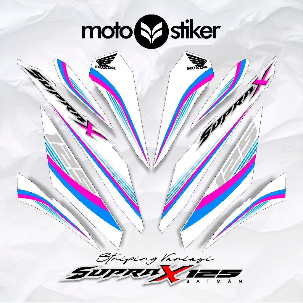 SUPRA X 125R VARIATION STRIPING / KRS 7 MOTIF / SUPRA X 125 BATMAN STICKER / SUPRA X BATMAN STICKER